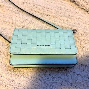 Michael Kors Leather Aqua Purse